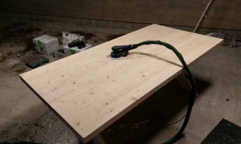 slipning matbord furu